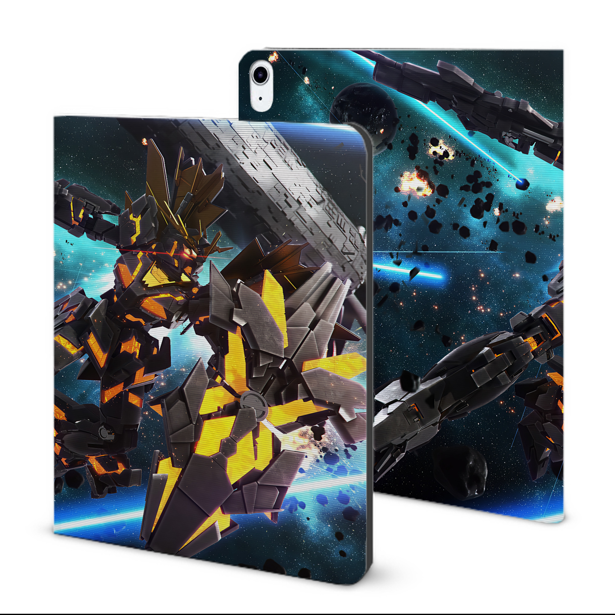 （画像用） 機動戦士ガンダム Mobile Suit Gundam IPad ケース ブック型 PUレザー TPU 耐衝撃 軽量 薄型 ペン収納なし 全面保護 IPad 各モデル対応